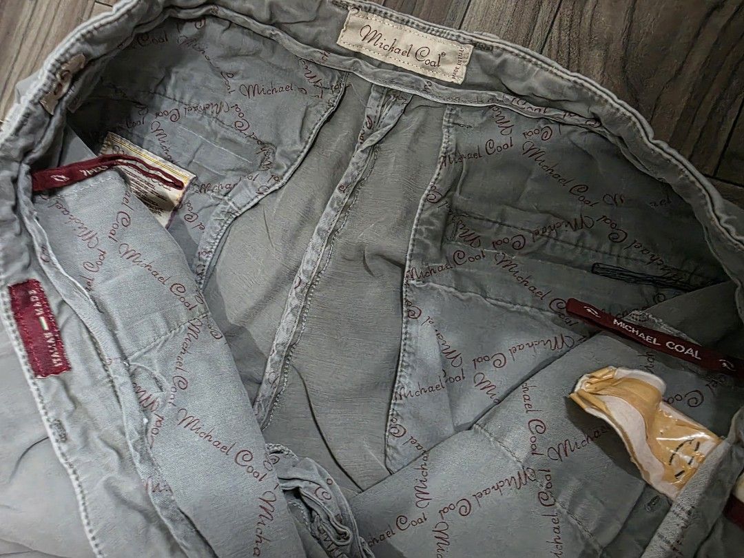 Michael Coal Casual Grey Chino Pants (Category: Chinos) located in Quezon City. Submitted by thriftstershop (Listing ID 1461510436, Image 3). Description: Brand: Michael Coal Size: 36 Meet up: Trinoma or LRT 2 Anonas Shipping: Weekdays - LBC Weekends - J&T.