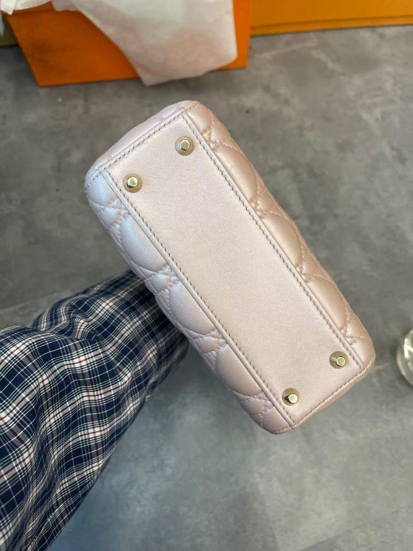 MINI LADY DIOR LOTUS PEARL (Category: Luxury Bags & Wallets) located in Quezon City. Submitted by nadine_miel (Listing ID 1461503812, Image 3). Description: Authentic Onhand Ready to ship Pink Lotus Pearl Champagne Gold hardware full set w/ card 189k.