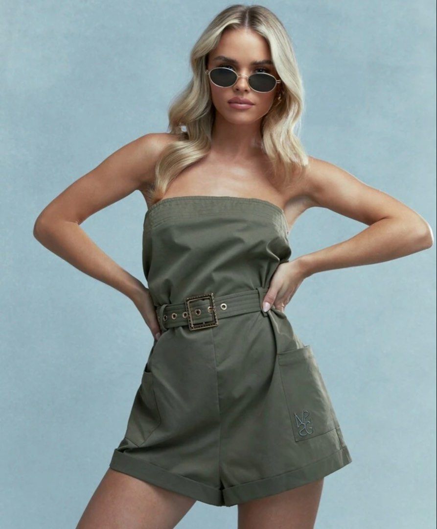 Missguided Olive Green Strapless Belted Cargo Romper (Category: Rompers) located in Legazpi City. Submitted by lezarellesque (Listing ID 1461438054, Image 1). Description: Never been used, only kept Please read :)) 1. Kindly refrain from asking for when worn photos. I will include them in the listing if I have, or if I was able to get one from the product website, like this photo here. 2. Last price posted as I bought these at higher costs and I 