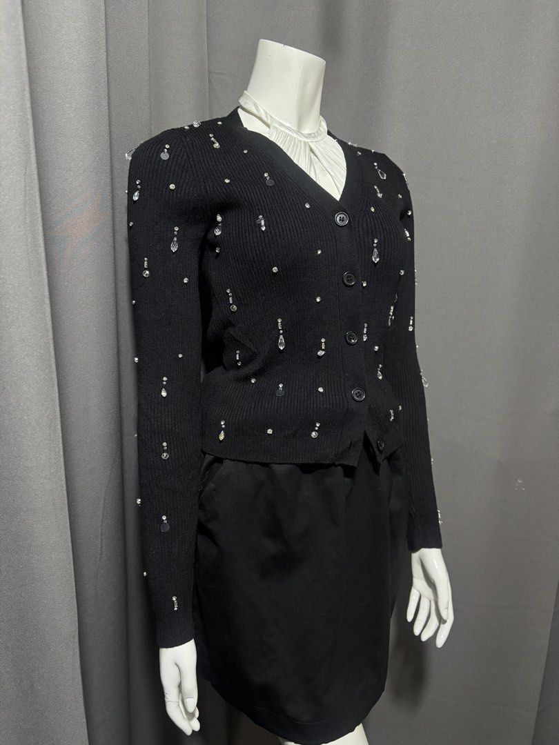 Miu Miu Embellished Cardigan (Category: Coats, Jackets and Outerwear) located in Baguio. Submitted by thecollector2600 (Listing ID 1461514462, Image 2). Description: 15” x 20” .