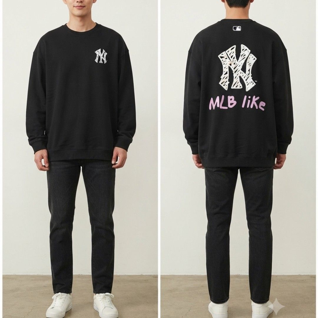 MLB Graffiti Logo Sweatshirt Jacket sweater men's big plus size (Category: Coats, Jackets and Outerwear) located in Quezon City. Submitted by rosepam (Listing ID 1461363939, Image 1). Description: MLB New York Yankees Graffiti Logo Crewneck Sweatshirt Size on tag: 2XL (110) FIX PRICE Measurements posted for reference Wash before wearing (stored item).