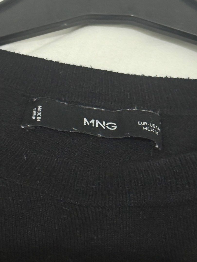 MNG Black Long Sleeve Sweater (Category: Longsleeves) located in Mandaluyong City. Submitted by trovebya (Listing ID 1461435929, Image 2). Description: - Brand: MNG - Color: Black - Style: Long sleeve sweater - Size: Medium (M) - Versatile: Great for layering or wearing on its own - Easy to style: Matches with any wardrobe pieces.