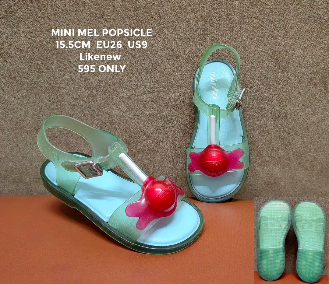 MNI MELISSA POPSICLE (Category: Babies & Kids Fashion) located in Cebu City. Submitted by shopwithshee (Listing ID 1461364449, Image 1). Description: Hi🖐 Welcome to my shop! All items are guaranteed 💯 orig. All Br@nded preloved items with ff conditions; Likenew ( LN), Excellent Used condition ( EUC), Very good condition (VGUC) Kindly refer Details in the pic. Dont hesitate to dm for more pics and angle you want to see. I will be happy to respon