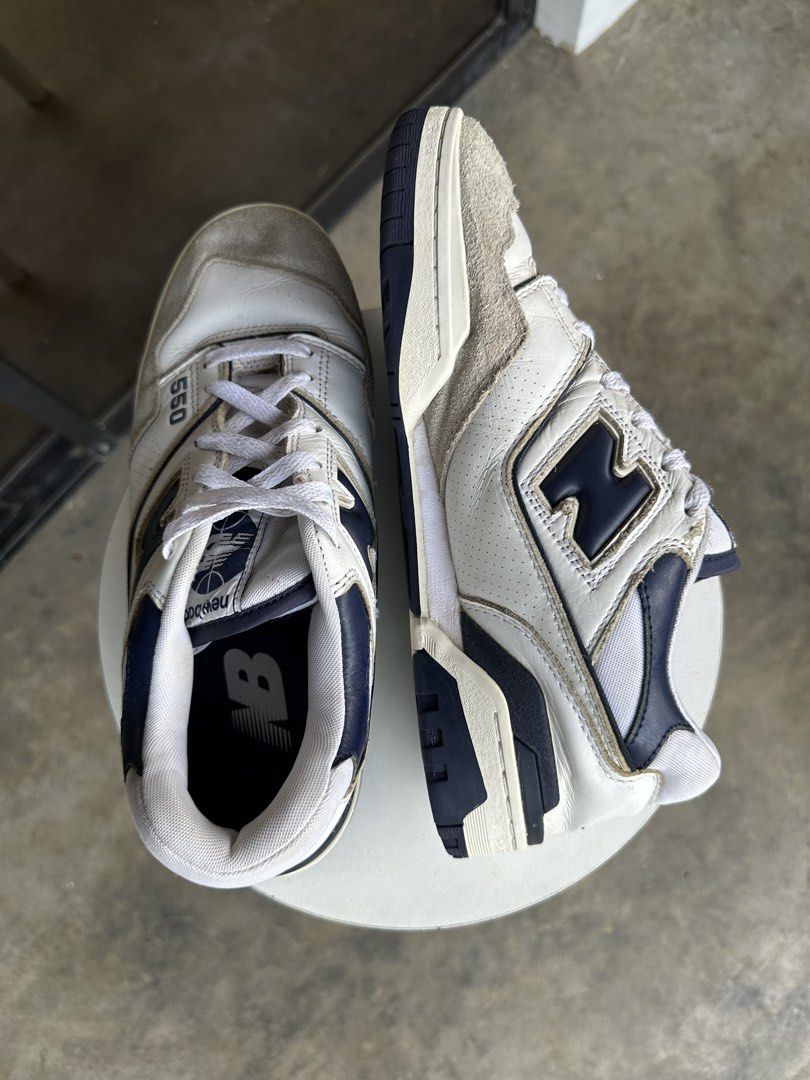 New balance 550 (Category: Sneakers) located in Butuan. Submitted by BytheriverClothing (Listing ID 1461427437, Image 3). Description: Issue: heel drag , signs of use(see last photos) Thrifted pair Size 9.5 US men Euro 43.