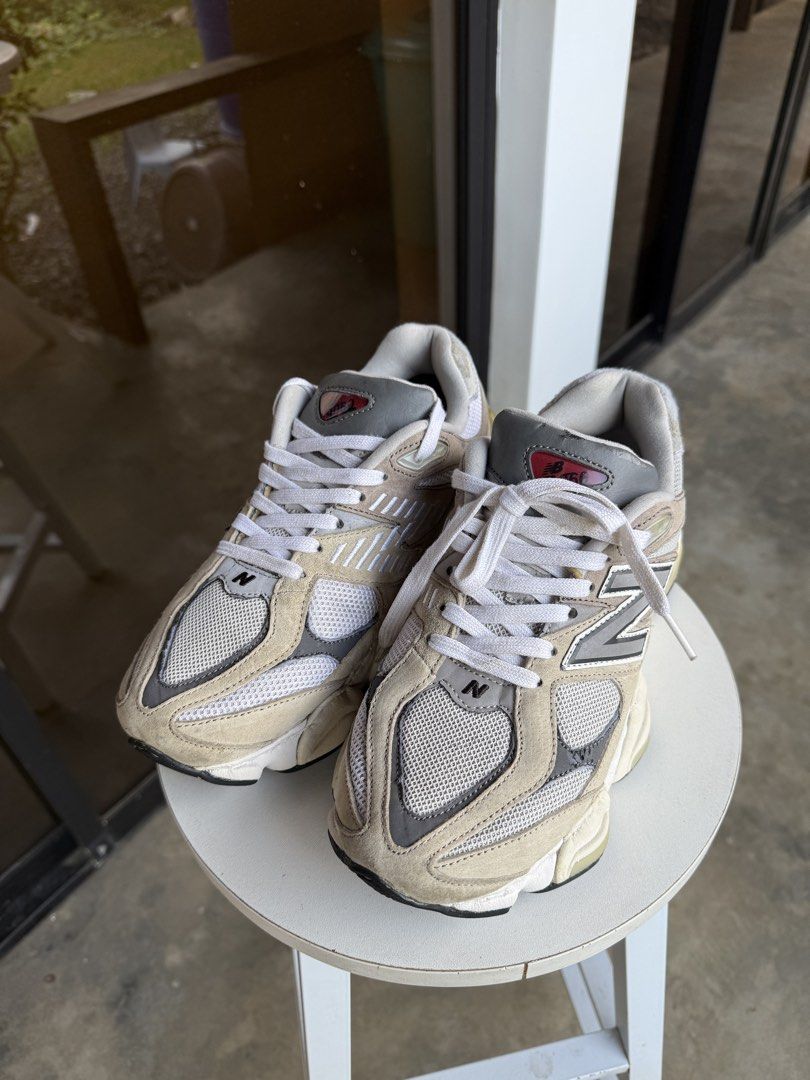 New balance 9060 Rain Cloud (Category: Sneakers) located in Butuan. Submitted by BytheriverClothing (Listing ID 1461426601, Image 3). Description: Issue: stitched midsole, signs of usage Thrifted pair Still in good condition Negotiable Size 8.5 men Euro 42 .