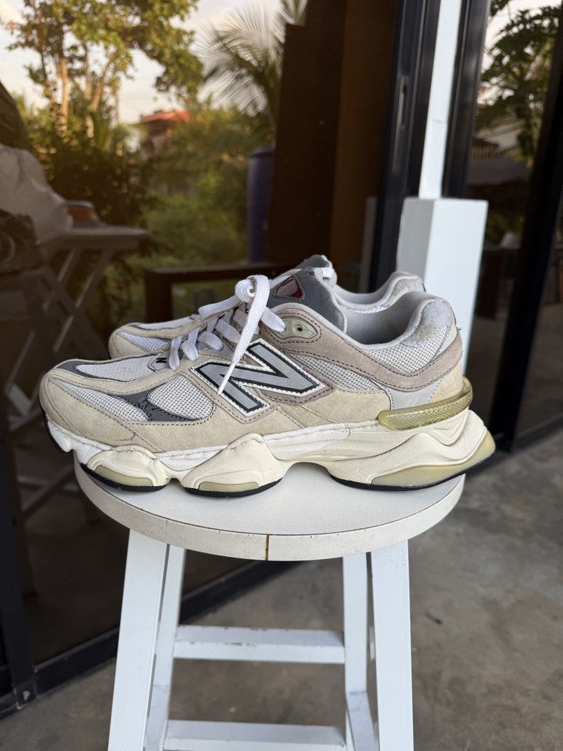 New balance 9060 Rain Cloud (Category: Sneakers) located in Butuan. Submitted by BytheriverClothing (Listing ID 1461426601, Image 1). Description: Issue: stitched midsole, signs of usage Thrifted pair Still in good condition Negotiable Size 8.5 men Euro 42 .