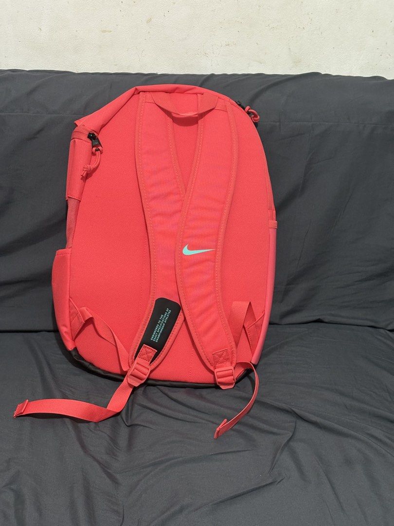 Nike Academy Team (30L) backpack (Category: Backpacks) located in Manila. Submitted by shoepatos4u (Listing ID 1461387810, Image 2). Description: Nike Storm-FIT technology resists elements like wind and water to help keep you comfortable in harsh weather conditions. A side pocket with hook-and-loop closure houses the rain fly. Enlarged tech pocket provides space for your technology. Padded shoulder straps are adjustable for a comfortable fit. Pro