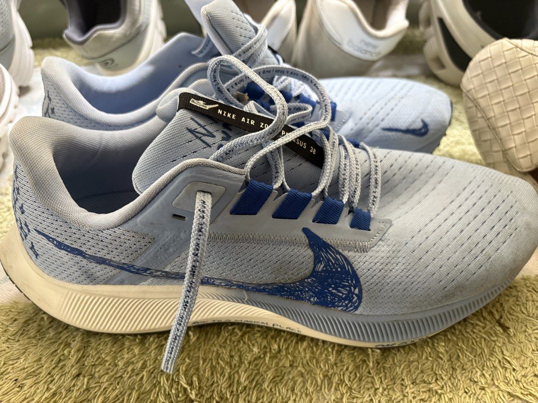 Nike Air Zoom Pegasus 38 Light Blue (Category: Sneakers) located in Cainta. Submitted by Hobbyduck_Shop (Listing ID 1461386350, Image 3). Description: - Light blue Nike Air Zoom Pegasus 38 - Size: EUR 45 -No box.
