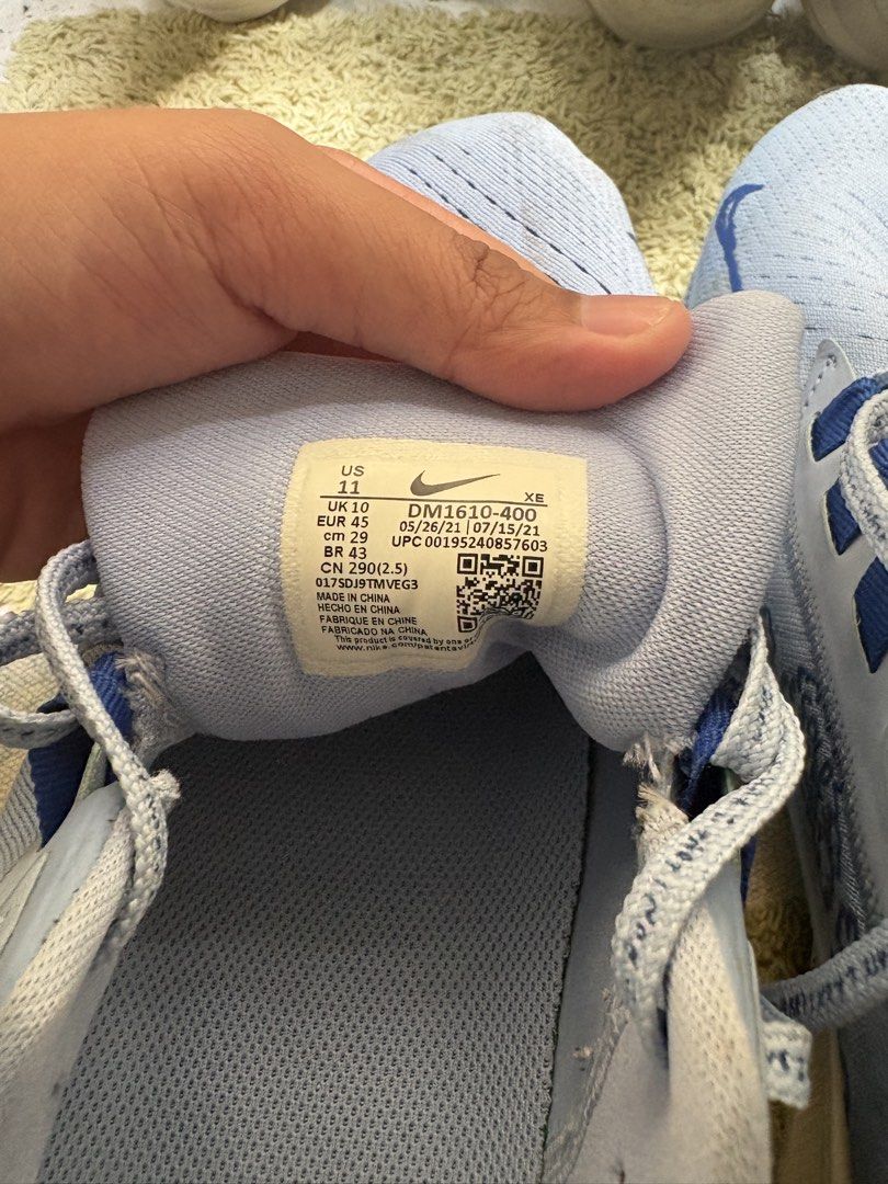 Nike Air Zoom Pegasus 38 Light Blue (Category: Sneakers) located in Cainta. Submitted by Hobbyduck_Shop (Listing ID 1461386350, Image 2). Description: - Light blue Nike Air Zoom Pegasus 38 - Size: EUR 45 -No box.