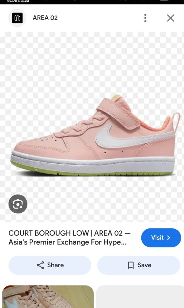 NIKE COURT BOROUGH LOW (Category: Babies & Kids Fashion) located in Cebu City. Submitted by shopwithshee (Listing ID 1461362283, Image 2). Description: Hi🖐 Welcome to my shop! All items are guaranteed 💯 orig. All Br@nded preloved items with ff conditions; Likenew ( LN), Excellent Used condition ( EUC), Very good condition (VGUC) Kindly refer Details in the pic. Dont hesitate to dm for more pics and angle you want to see. I will be happy to resp