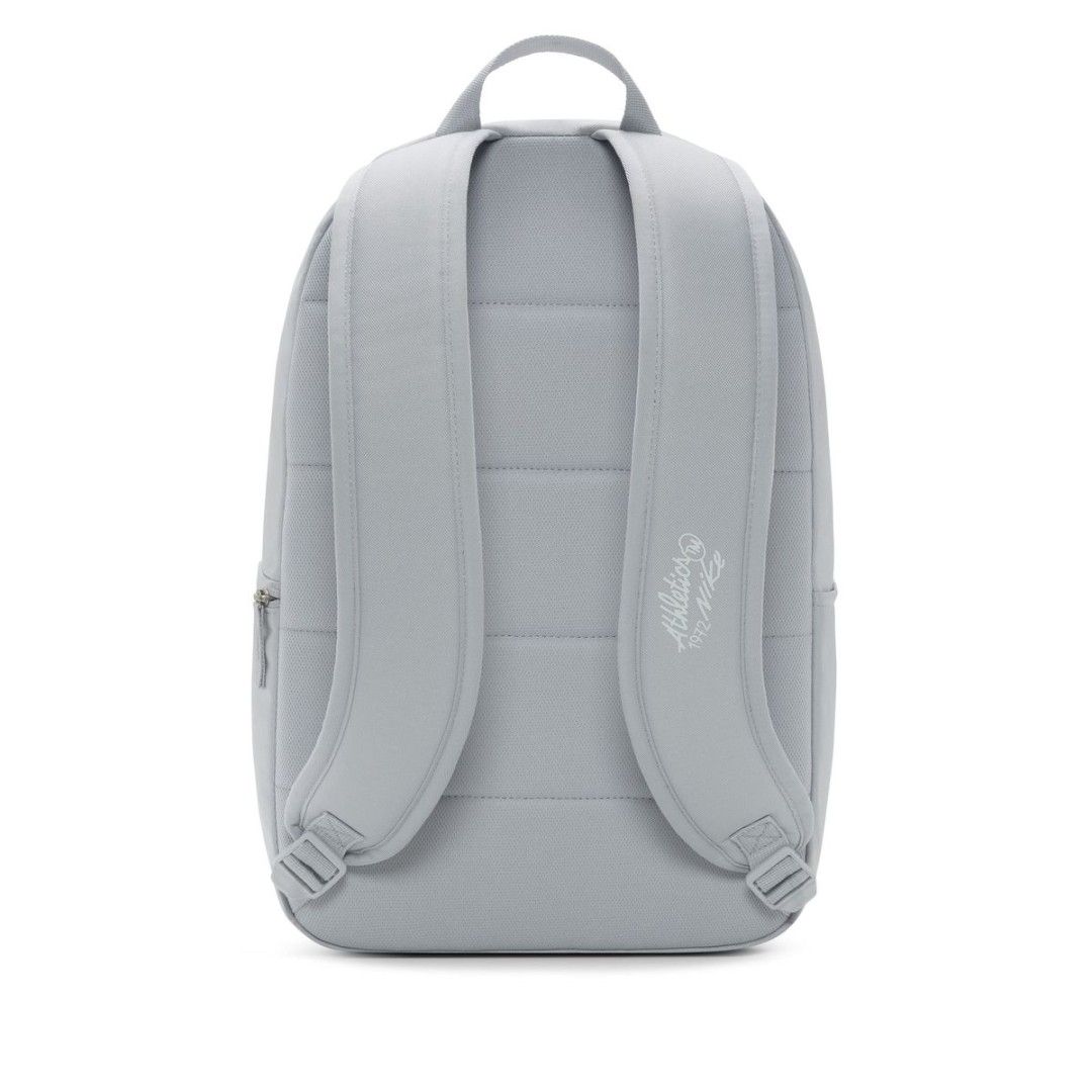 Nike Grey Backpack with Multi-Color Logo (Category: Backpacks) located in Mandaluyong City. Submitted by swiftbird_ed6c34 (Listing ID 1461417220, Image 2). Description: - Grey Nike backpack - Black front pocket and side pockets - Multi-color Nike logo design - Padded straps for comfort - Spacious interior - Ideal for school or everyday use.