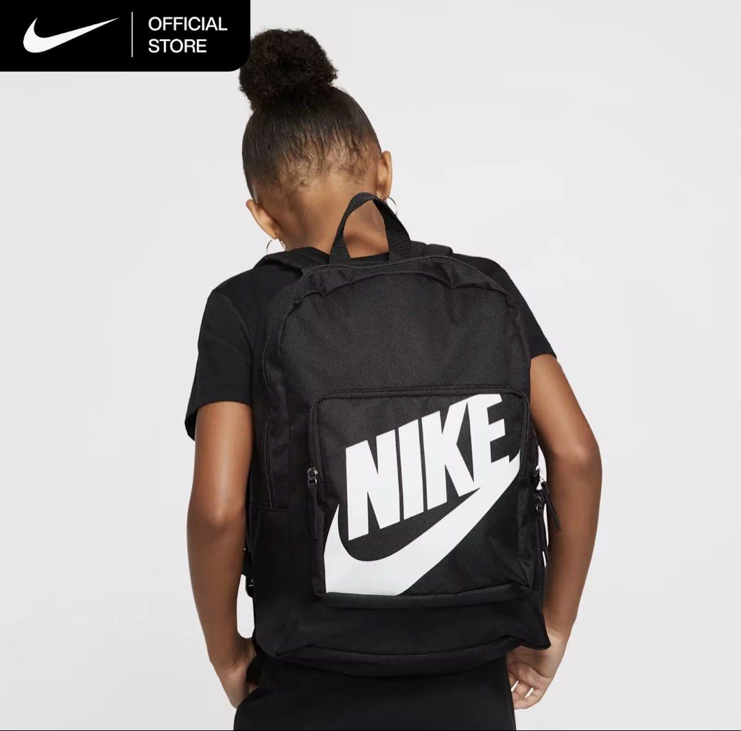 Nike Kids' Classic Backpack - Black 16L (Category: Babies & Kids Fashion) located in Makati City. Submitted by blissfulmom09 (Listing ID 1461427395, Image 1). Description: Brand New / Sealed with tag RFS: Business - gift shop 100% authentic purchased from Adidas Store SRP: 1595.00 Selling for only 895.00 **Money Back GUARANTEED** SDD - Lalamove / Grab LBC / JRS / J&T.