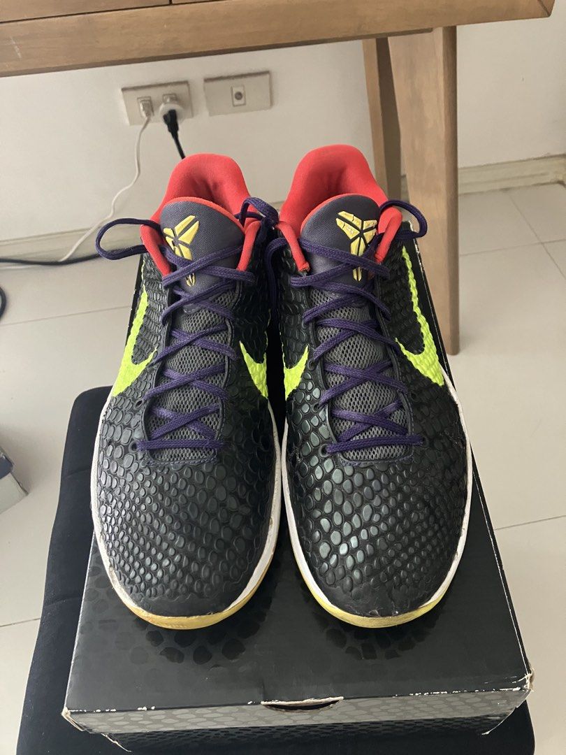 Nike Kobe 6 Supreme Chaos (Category: Sneakers) located in Paranaque City. Submitted by flipflop.fones (Listing ID 1461447389, Image 1). Description: - Nike Kobe 6 - Comes with the original box - Ideal for basketball or casual wear - Shows some signs of wear, but plenty of life remaining - Reglued from sole game Negotiable .
