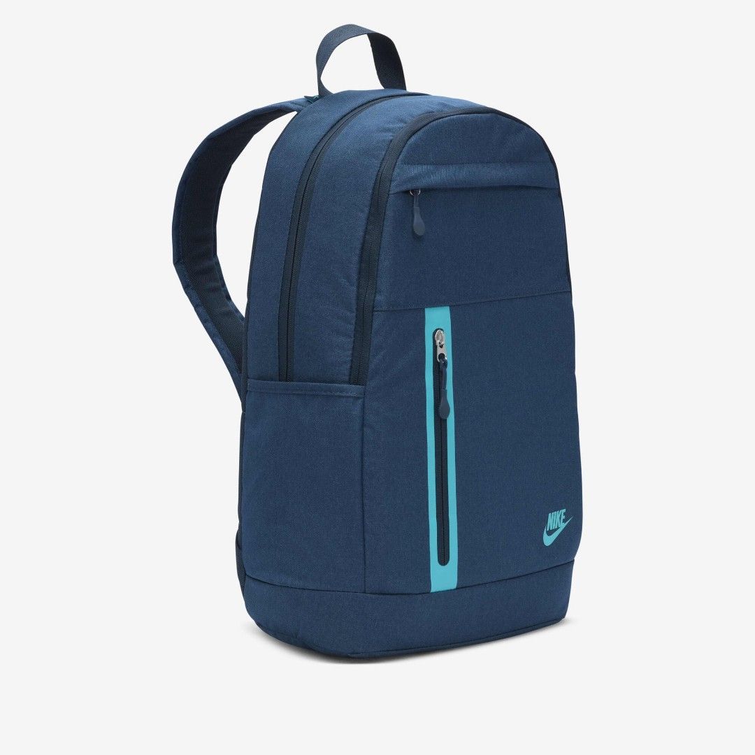 Nike Navy Blue Backpack (Category: Backpacks) located in Mandaluyong City. Submitted by swiftbird_ed6c34 (Listing ID 1461415558, Image 1). Description: - Navy blue Nike backpack - Front zip pocket with teal accent - Side pocket for water bottle - Padded straps for comfort - Spacious interior - Ideal for school or everyday use.