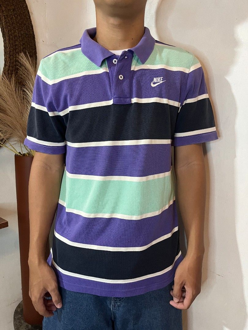 Nike Polo (Category: Announcements) located in Cabuyao City. Submitted by grand_vault (Listing ID 1461475934, Image 2). Description: Nike Polo Stripes Size: M Width: 20 Length: 25 Condition: 7/10 Color rate: 10/1/ Issue: Pinhole.