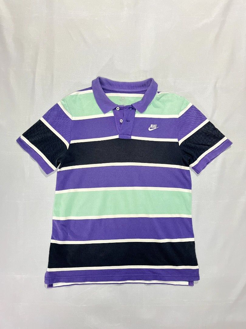 Nike Polo (Category: Announcements) located in Cabuyao City. Submitted by grand_vault (Listing ID 1461475934, Image 1). Description: Nike Polo Stripes Size: M Width: 20 Length: 25 Condition: 7/10 Color rate: 10/1/ Issue: Pinhole.