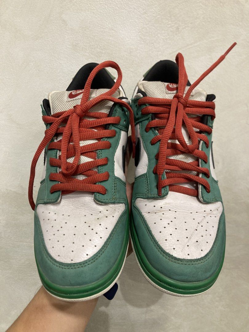 Nike Sb Dunk Low Heineken (Category: Sneakers) located in Quezon City. Submitted by janisu0303 (Listing ID 1461540436, Image 2). Description: Nike Sb Dunk Heineken Size 9.5usmen Replace insole 15,000 Fairview area meetups Or shipping From japan thrift shop Heineken .