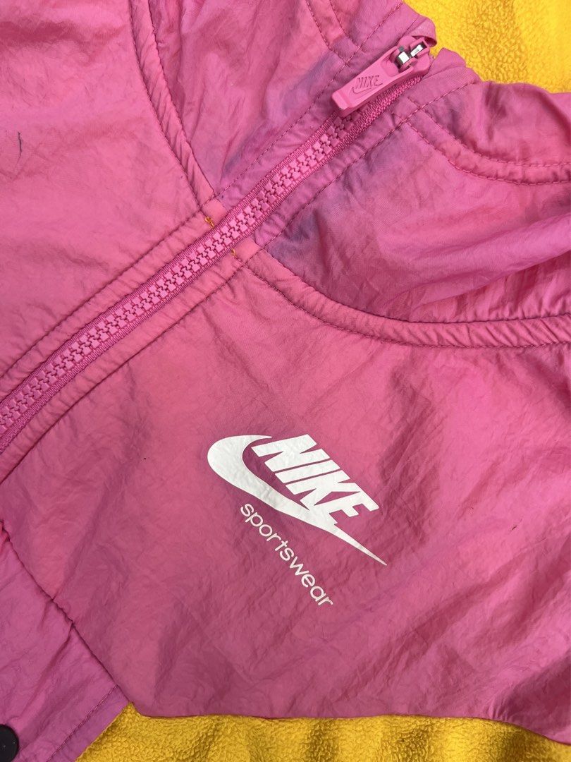 NIKE SHERPA FLEECE JACKET (Category: Coats, Jackets and Outerwear) located in Caloocan City. Submitted by gothrifted (Listing ID 1461422023, Image 2). Description: NIKE SHERPA FLEECE JACKET - thrifted - L on tag (youth size) - dimes: 19x21 - fair condition - issue: minimal stain *color may vary due to lighting .