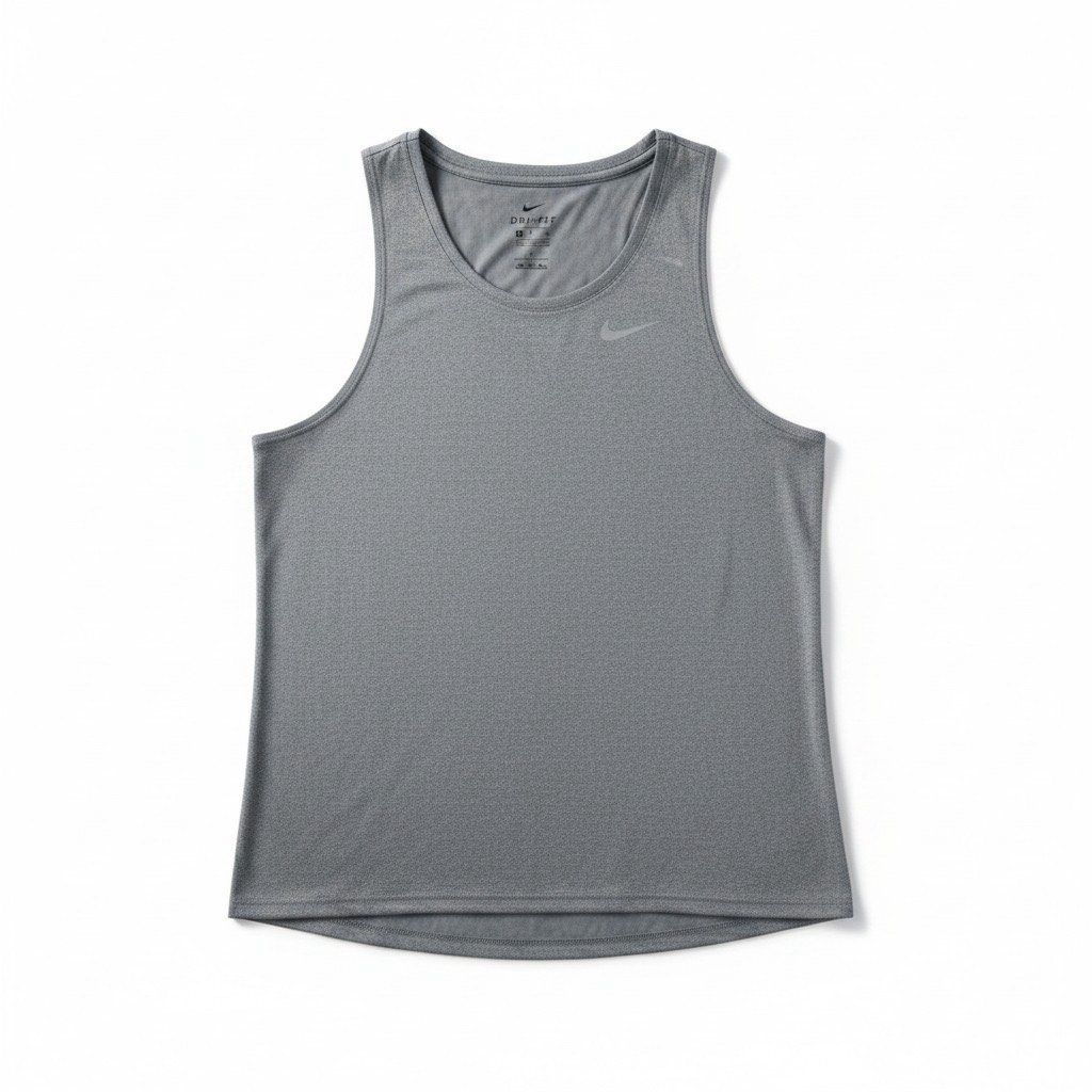 Nike Tank top running (Category: Tshirts & Polo Shirts ) located in Iloilo. Submitted by trinamaweeee (Listing ID 1461462740, Image 1). Description: N*ke running tanktop authentic size: 18x25 condition: 9 color: 9.5 issue: slight check print crack not noticeable lints cut washtag.