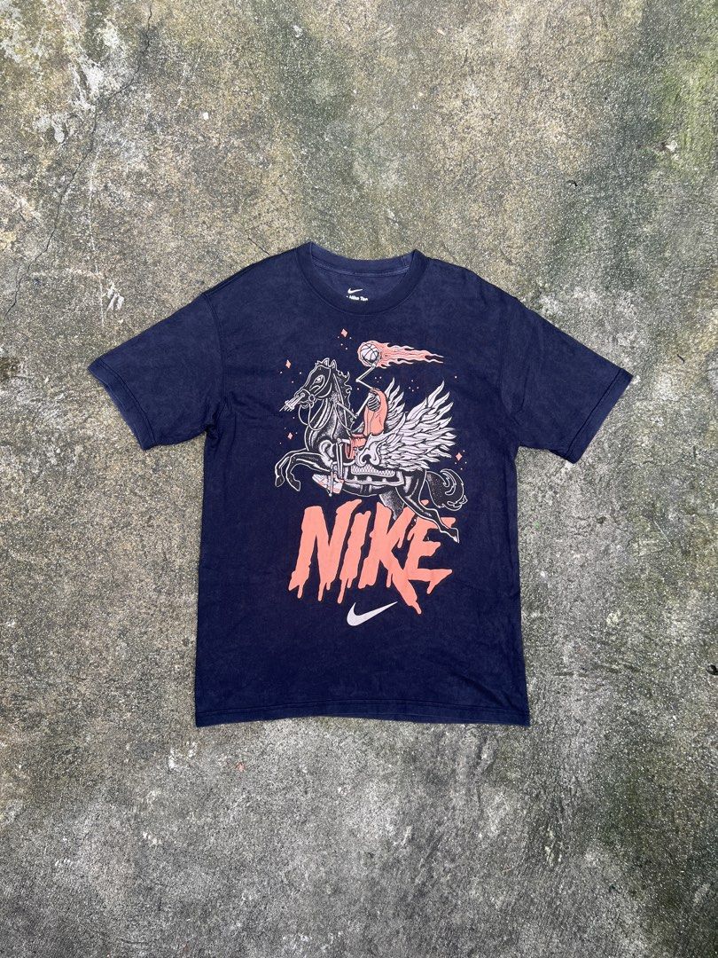 NIKE x MAX90 HEADLESS HORSEMEN TEE (Category: Tshirts & Polo Shirts ) located in Caloocan City. Submitted by gothrifted (Listing ID 1461423818, Image 1). Description: NIKE x MAX90 HEADLESS HORSEMAN TEE - thrifted - small on tag (loose fit) - dimes: 21x30 - excellent condition *color may vary due to lighting .