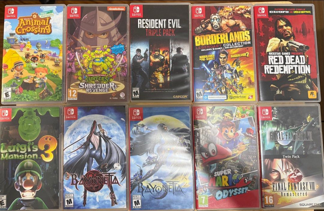 Nintendo Switch Console, Games, and Accessories Bundle (Category: Nintendo) located in Makati City. Submitted by bluish05 (Listing ID 1461558613, Image 3). Description: Model: HAC-001(-01) Item Notes: Non-Jailbroken No hardware or software issues Lightly used No SD card included Includes: Game Cartridges (see list below) 2 extra Joy-Cons (no box - lightly used, no issues) 2 extra Pro Controllers (no box - lightly used, no issues) 1 extra Joy-Con 