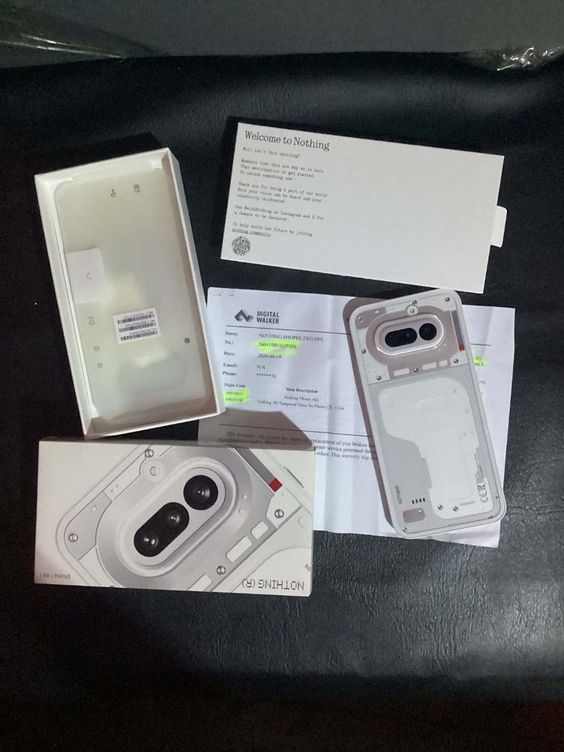 Nothing Phone 4(a) 8+256GB White (Category: Android Others) located in Cabanatuan. Submitted by halehenny (Listing ID 1461352937, Image 2). Description: selling! my personal phone for 17.5k 🪽 OPEN FOR SWAP! [iP15 + add ako cash] Nothing Phone 4(a) • 4 months old • lady-owned, no scratches • meticulously cared for • 8GB RAM + 256GB ROM • white variant • complete receipt + box with original charging cord + free adaptor • selling for medical purpos