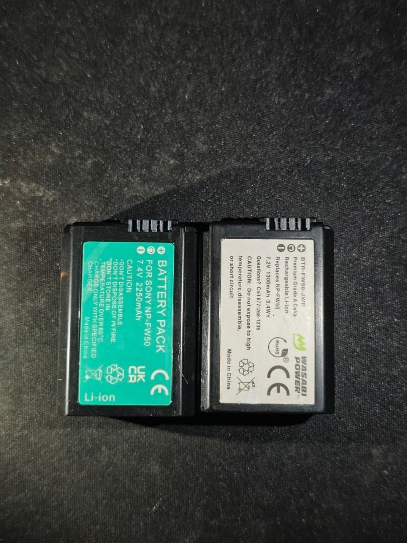 NP-FW50 Batteries (Category: Batteries & Chargers) located in La Trinidad. Submitted by .crimson. (Listing ID 1461438630, Image 2). Description: RFS: No longer needed ㅤ 800 each ㅤ Selling as is but confirmed working, used last last week ㅤ La Trinidad or Baguio for meetups LBC or Lalamove for shipping.