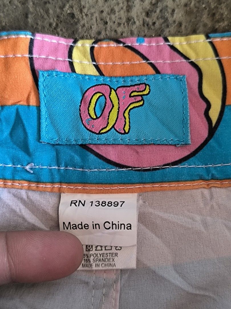 ODD FUTURE OFWGKTA BOARDSHORTS (Category: Swim Trunks & Board Shorts) located in Cotabato. Submitted by sentimentalgoodz (Listing ID 1461338297, Image 3). Description: ODD FUTURE OFWGKTA BOARDSHORTS 9/10 CONDITION SIZE 32 ON TAG AUTHENTIC ISSUE MISSING BUTTON ONLY ON THE BACK.