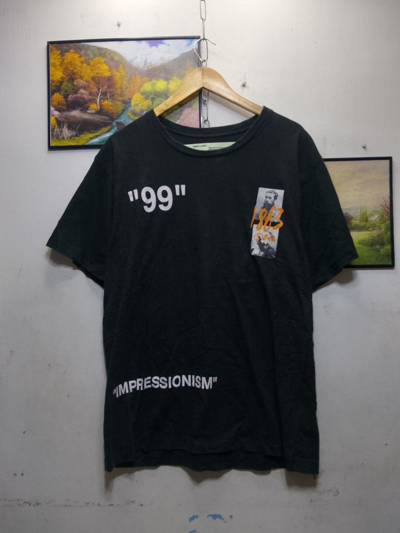 off white tee (Category: Tshirts & Polo Shirts ) located in Valenzuela. Submitted by joshwrldselection (Listing ID 1461553718, Image 1). Description: xl very good condition nagdikit print sa likod thrift..