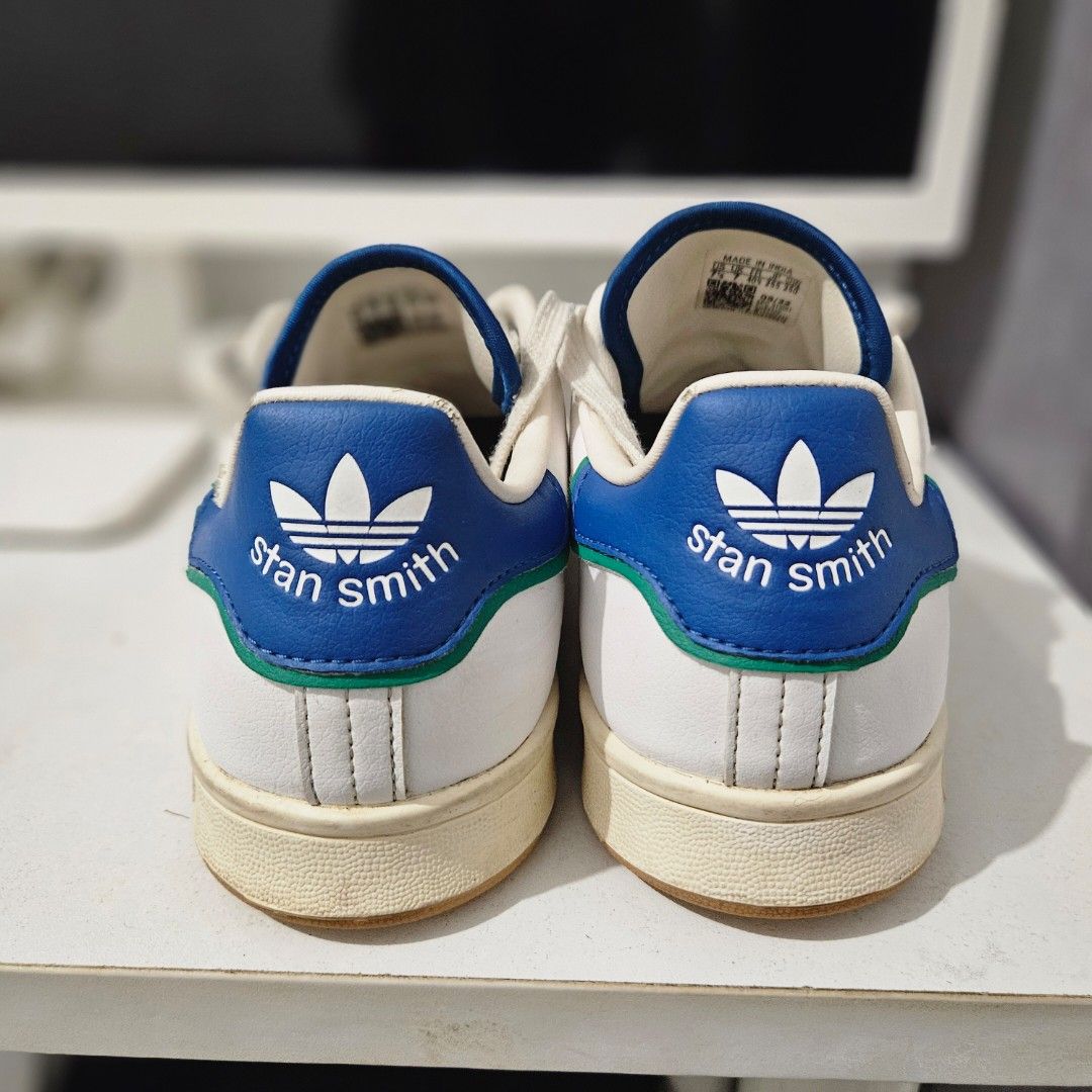 OG Adidas Stan Smith US M7.5 (Category: Casual Shoes) located in Pasay City. Submitted by pass.it.on.ph (Listing ID 1461412688, Image 2). Description: Adidas Stan Smith US M7. 5 EU40 2/3 Colorway: Cloud White / Off White / Gum (featuring layered Blue and Green heel/tongue details) RFS: decluttering _________________________________________________________ ​🛍️ Check my profile for more listings! 💡 Take 2 or more items to get a discount/bundle pr