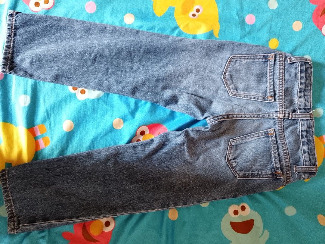 Old Navy Boys' Distressed Jeans Size 4T (Category: Babies & Kids Fashion) located in Paranaque City. Submitted by lee_oj (Listing ID 1461352802, Image 2). Description: - Brand: Old Navy - Size: 4T - Color: Blue Denim - Style: Distressed/Ripped legs - Closure: Button and zip - Features: Adjustable waist inside - Perfect for: Everyday wear - Condition: Please check photos for details on rips. -Measurement: see photos RFS - OUTGROWN -cute in person.