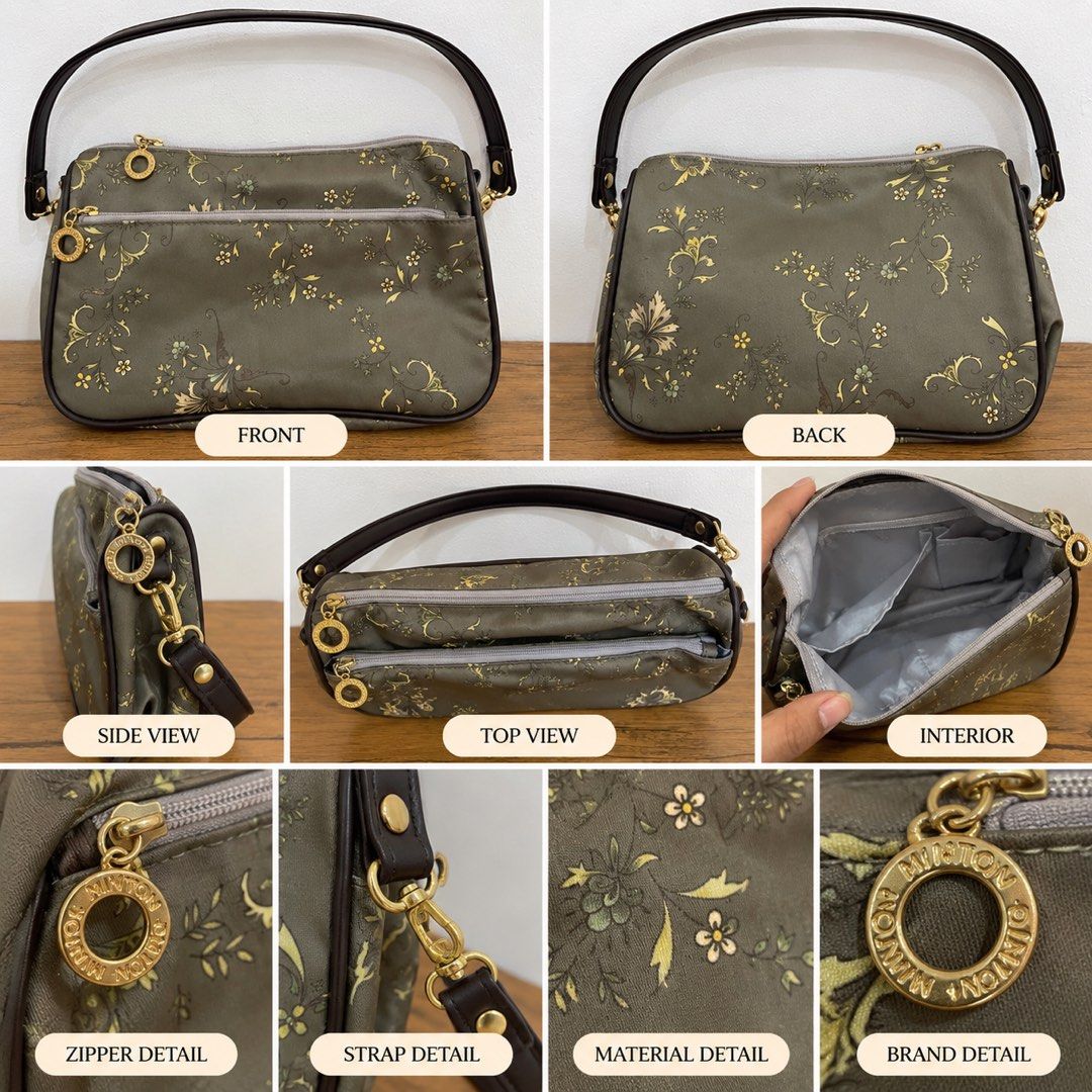 olive green fabric handbag (Category: Tote Bags) located in San Fernando. Submitted by japansurpluselyu (Listing ID 1461369355, Image 1). Description: .