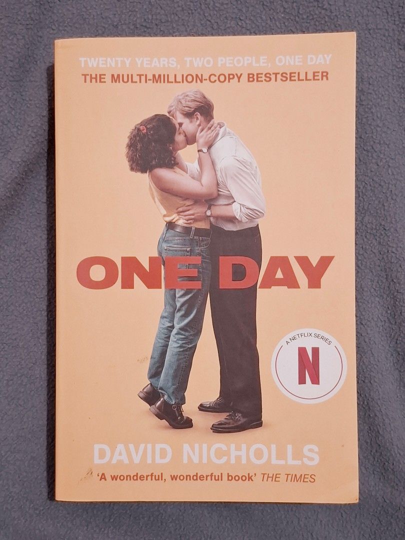 One Day by David Nicholls (Category: Storybooks) located in Cavite. Submitted by pickupthesoup (Listing ID 1461422828, Image 1). Description: Flaws include: creases on the spine (not visible in the photos) and corners of the covers. Please don't claim if sensitive to the flaws above. Reason for selling: decluttering. Mode of Delivery: LBC Express Mode of Payment: UnionBank, GCash.