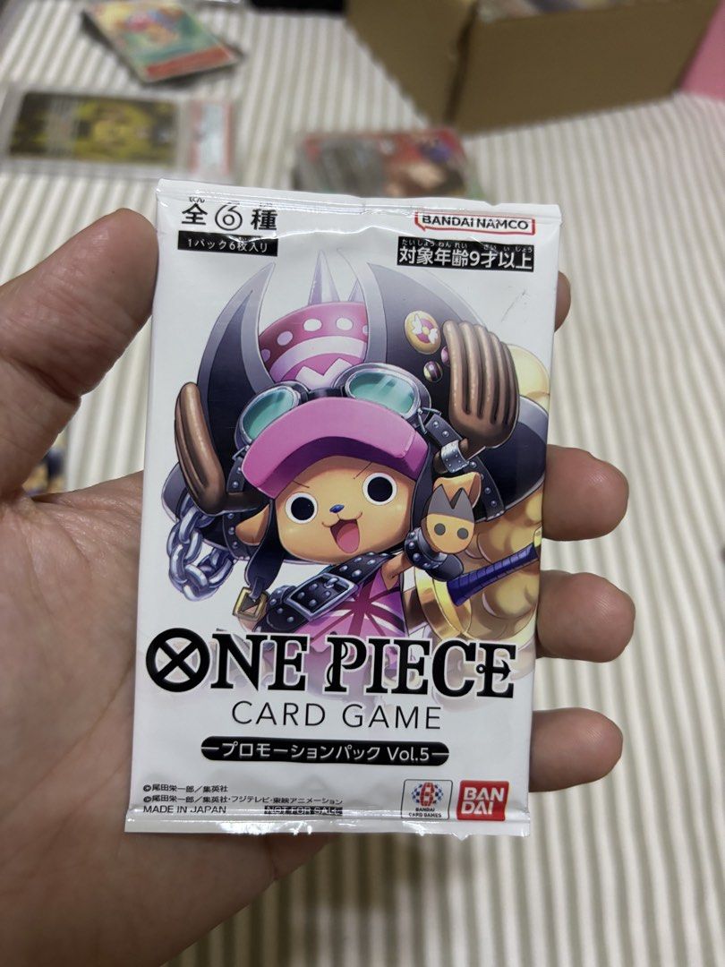 One piece card game promo pack vol.5 (Category: Card Packs) located in San Fernando. Submitted by goneforgoodz (Listing ID 1461523587, Image 1). Description: New Sealed.