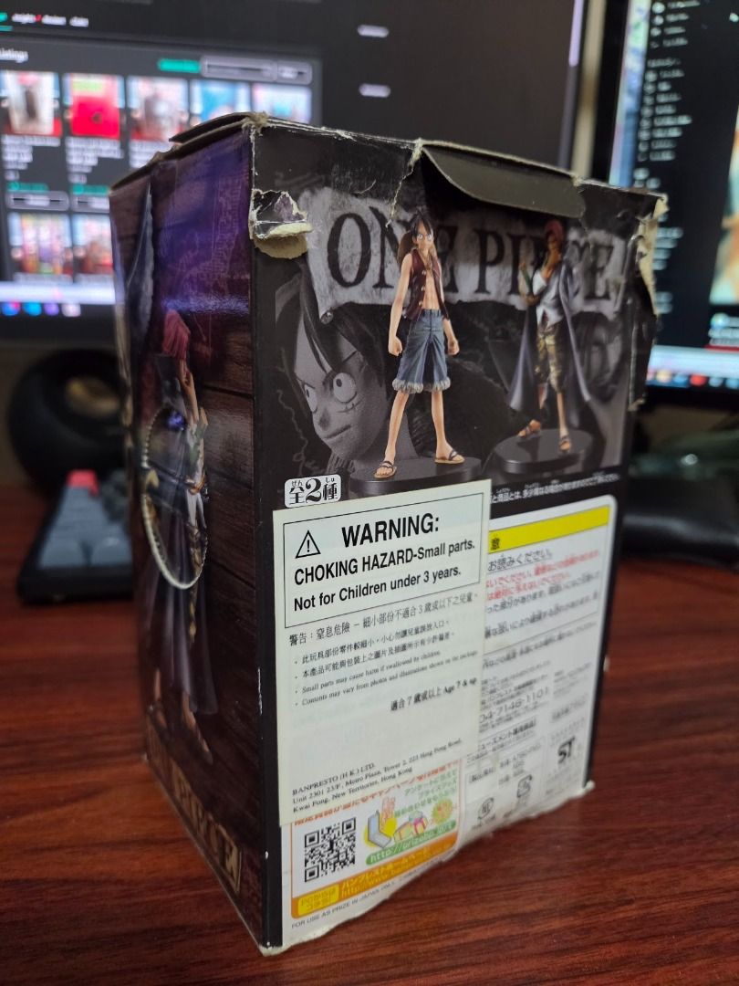 One Piece The Grandline Men: Shanks (Category: Figurines & Statues) located in Lipa City. Submitted by vergaraac (Listing ID 1461474620, Image 2). Description: Condition: - Minor wear and tear on box from storage, unused/not displayed - Figures are visibly in good condition, buyer may ask for photos/videos of figures for further inspection.