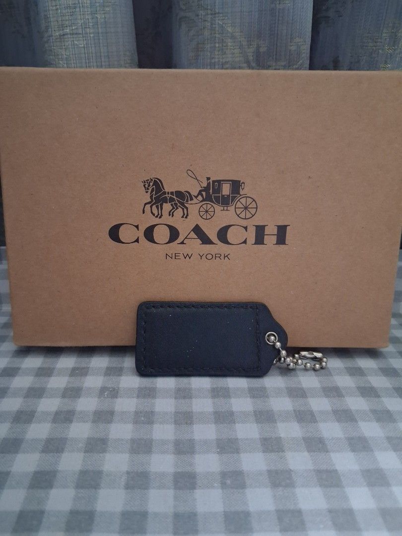 Original Coach Bag Hangtag (Category: Luxury Bags & Wallets) located in Mandaluyong City. Submitted by ilovemyshop (Listing ID 1461353236, Image 2). Description: ❤️ Original Coach bag hangtag ❤️ In very good condition, leather has no peeling, ball chain still new and hole no rust. ❤️ Small silver metallic glitter specks are invisible from a distance but become highly noticeable under direct light or close up look likely transfer from the pewter h