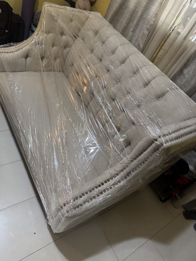 Our home sofa (Category: Sofas) located in Caloocan City. Submitted by luxeshop8 (Listing ID 1461509812, Image 2). Description: Bought it 75k Super elegant 3 seater and 2 seater set.