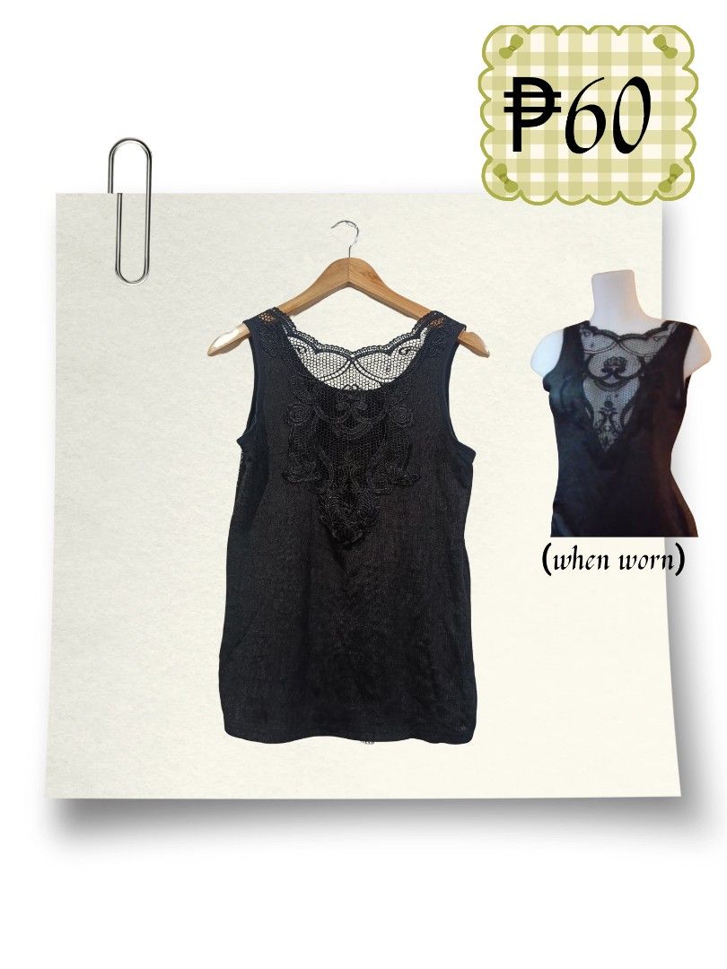 Padded Tank Top - Soft Fabric (Category: Sleeveless) located in Manila. Submitted by dear__riri__ (Listing ID 1461519936, Image 3). Description: Olive green tank top. Very soft fabric. Has padding. Great for layering or wearing on its own. Comfortable and breathable. Simple design with a light pink trim..