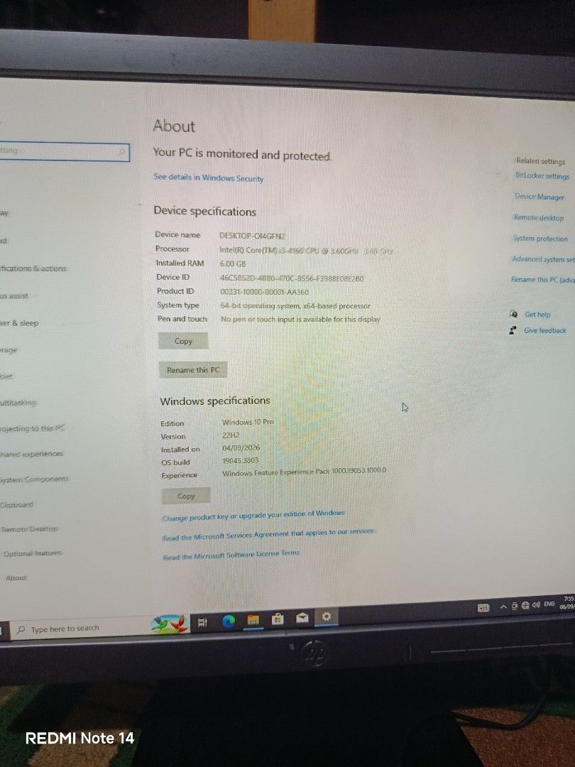 PC set Intel core i3 4th gen Swap or Sale (Category: Desktops) located in Manila. Submitted by mackytiong93323 (Listing ID 1461377072, Image 3). Description: Swap or Sale PC desktop set Core i3 4th gen 160gb hd sata 6gb ram ddr3 1gb seperate video card Mid Tower case atx rated psu Ms office installed Windows 10 With keyboard and mouse optical included With 19 inch monitor hdmi, vga and dvi connections Ready to use Can be pick up or via Lalamove L