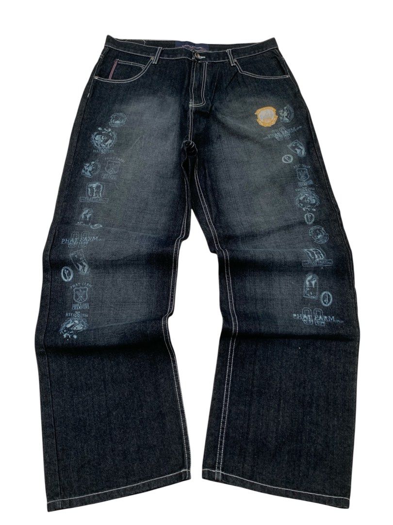 PHAT FARM (Category: Jeans) located in Aloran. Submitted by archives_wear (Listing ID 1461373227, Image 3). Description: WAIST 39-40 THIGH 15.5 LENGTH 47 LEG OPENING 10 PRICE 1999.