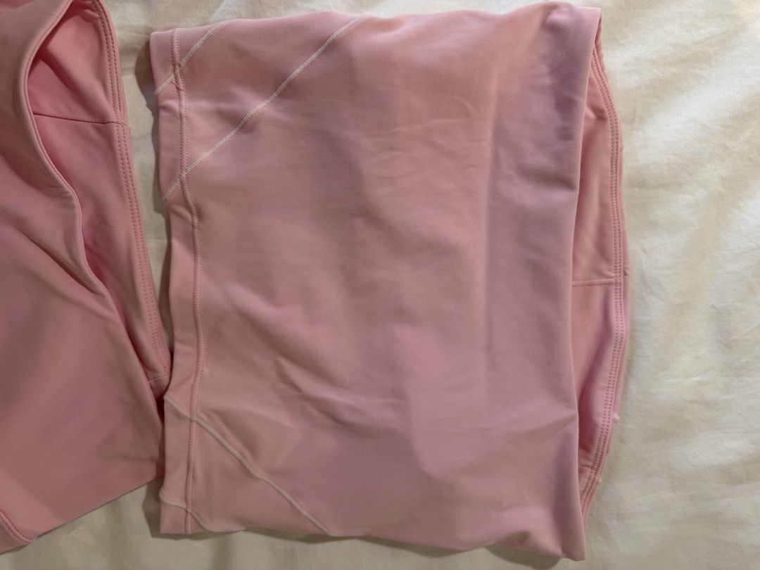 Pink Flare Leggings (Category: Other Bottoms) located in Quezon City. Submitted by zlsmrar (Listing ID 1461326261, Image 2). Description: - Soft pink flare leggings - Comfortable and stretchy material - Perfect for workouts or casual wear - White contrast seams for a stylish touch - Flattering flare at the bottom - Ideal for everyday use.