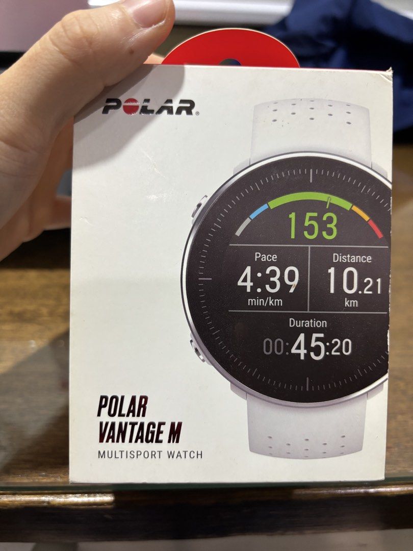 Polar Vantage M Multisport GPS Watch White (Category: Men's Watches) located in Paranaque City. Submitted by corinne_see (Listing ID 1461486980, Image 1). Description: - Polar Vantage M multisport watch - Tracks pace, distance, and duration - Advanced heart rate monitoring - Integrated GPS - Supports Training Load Pro - Running programs included - Comes with original box - Includes red Polar case - Bluetooth enabled - Analyze training with Polar 
