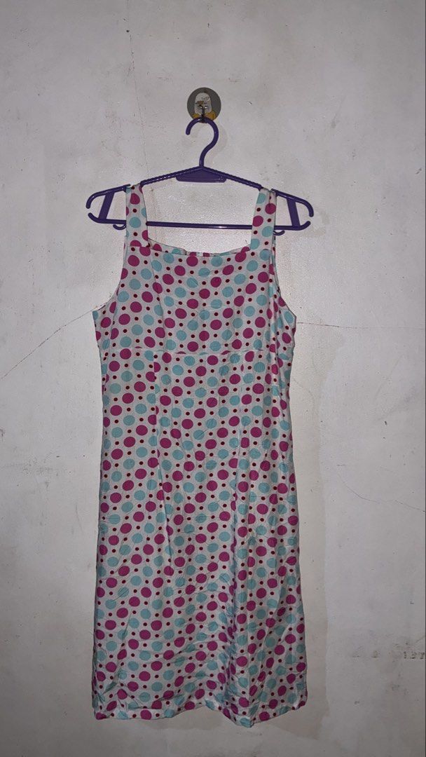 Polka Dot Sleeveless Dress Size M (Category: Dresses) located in Placer. Submitted by talaalond61563 (Listing ID 1461342611, Image 1). Description: - Allure Noir - Cute sleeveless dress - Fun polka dot pattern (pink, blue, red on white) - Square neckline - Medium Size - Ideal for casual wear or a day out - Versatile: pairs well with sandals or sneakers.