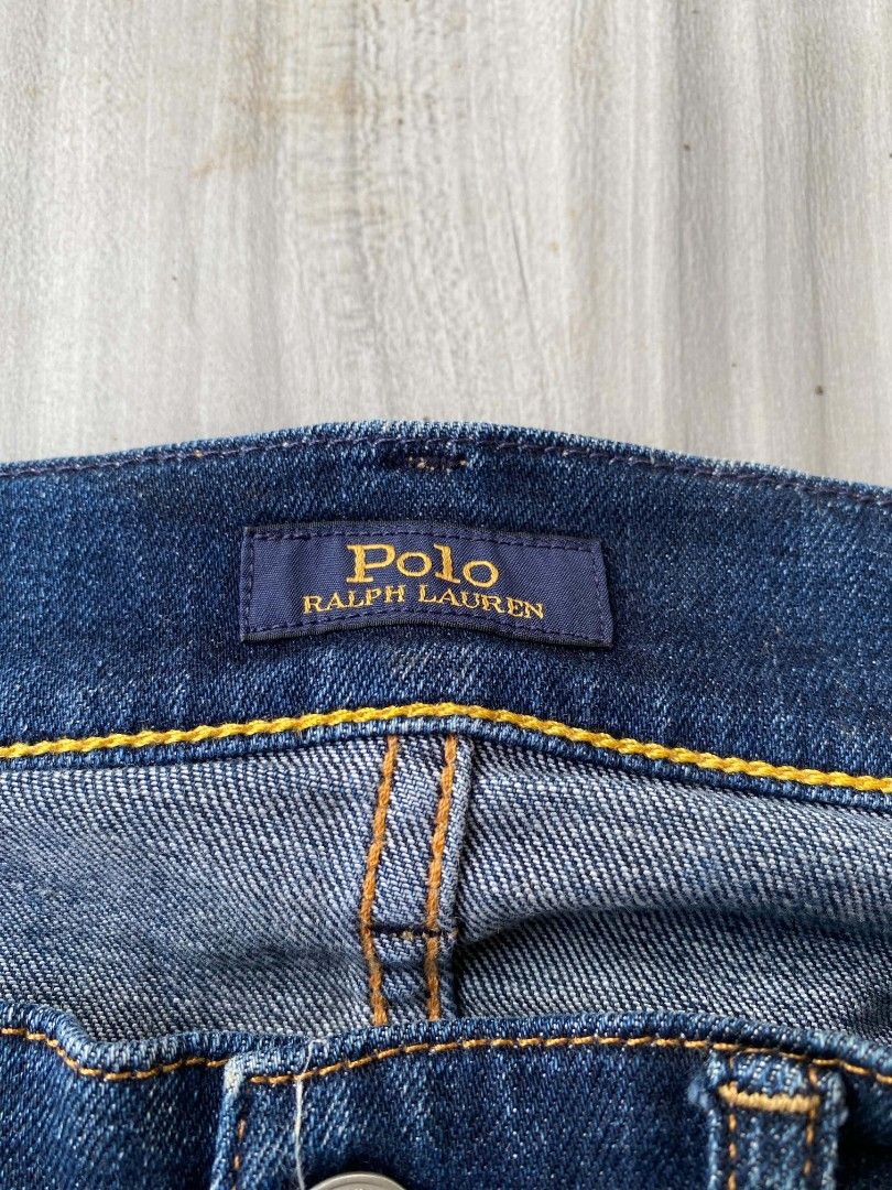 Polo Ralph Lauren Denim Jeans (Category: Jeans) located in Manila. Submitted by jessieboym36298 (Listing ID 1461558177, Image 3). Description: - Classic blue denim jeans by Polo Ralph Lauren - Signature leather patch at back waistband - Standard five-pocket styling - Button and zip fly closure - Ideal for everyday wear.