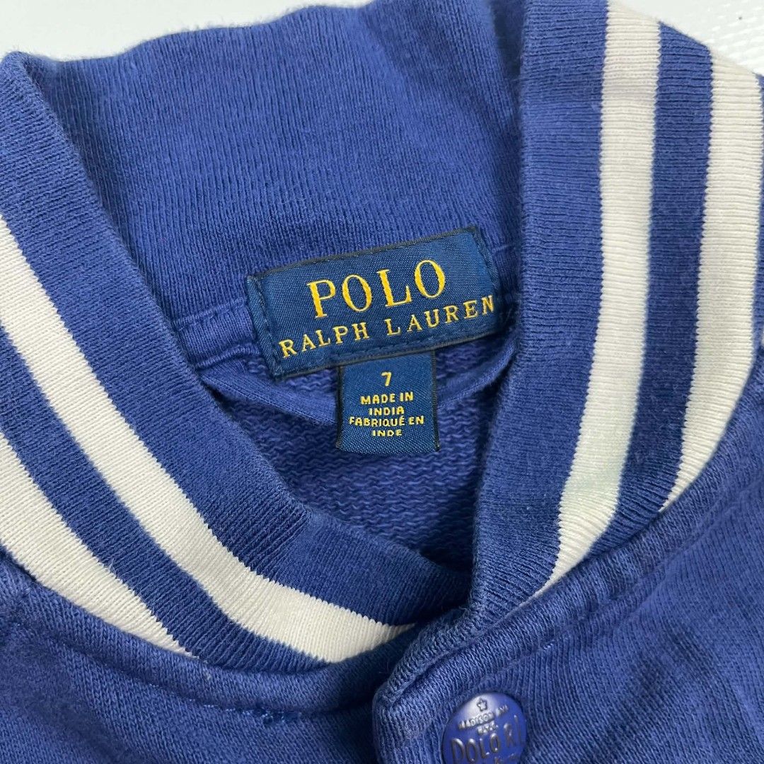 Polo Ralph Lauren Varsity Jacket (Category: Coats, Jackets and Outerwear) located in Lucena. Submitted by thrft-nd-sll (Listing ID 1461472787, Image 2). Description: Polo Ralph Lauren Varsity Jacket Size 7 Width -17 Length -20.5 Very Good Condition Need Wash .