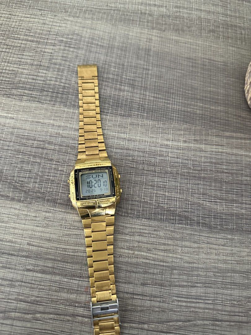 Preloved Gold Casio DB-360G-9A (Category: Women's Watches) located in Manila. Submitted by pretty_finds9 (Listing ID 1461334503, Image 2). Description: Water resist Gold stainless steel First to pay. Bulacan. IF IN DOUBT, DON'T BUY.