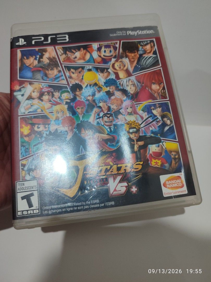 PS3 - J-Stars Victory VS+ (USED) "R1" (Category: PlayStation) located in Mendez-Nunez. Submitted by sf2_gameshop (Listing ID 1461472197, Image 2). Description: PLEASE READ CONDITION: Pre-owned item. The disc has a few circular scratches but they're not affecting the gameplay. Tested working. Kindly refer to the posted photos for the condition and appearance of the item. GENRE: Fighting MODE: Single-player, multiplayer REGION: 1 - US VOICE: Japane