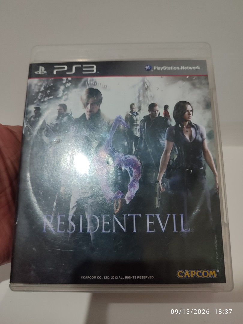 PS3 - Resident Evil 6 (PRE-OWNED) "R3" (Category: PlayStation) located in Mendez-Nunez. Submitted by sf2_gameshop (Listing ID 1461455688, Image 2). Description: PLEASE READ CONDITION: A pre-owned item. Tested working. It comes with the game manual. Please refer to the posted photos for the actual condition and appearance of the item. GENRE: Action-adventure, third-person shooter MODE: 1 to 2 players REGION: 3 - Asia VOICE: English IN-GAME TEXT: E