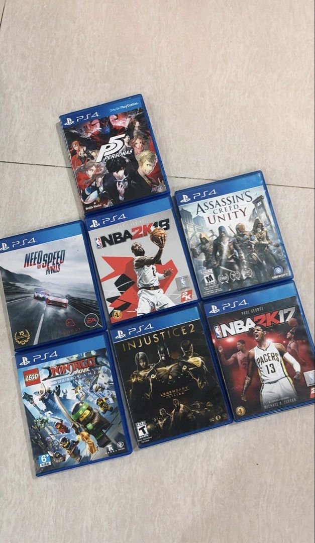 Ps4 Games FSFS!! (Category: PlayStation) located in Manila. Submitted by nyxngl (Listing ID 1461453330, Image 1). Description: Need for speed rivals- 550 NBA 2k18. - 300 P5 personas - 600 Injustice 2. - 900 Assassin creed unity- 600 NBA 2k17 - 300 Ninjago video game - 450 .