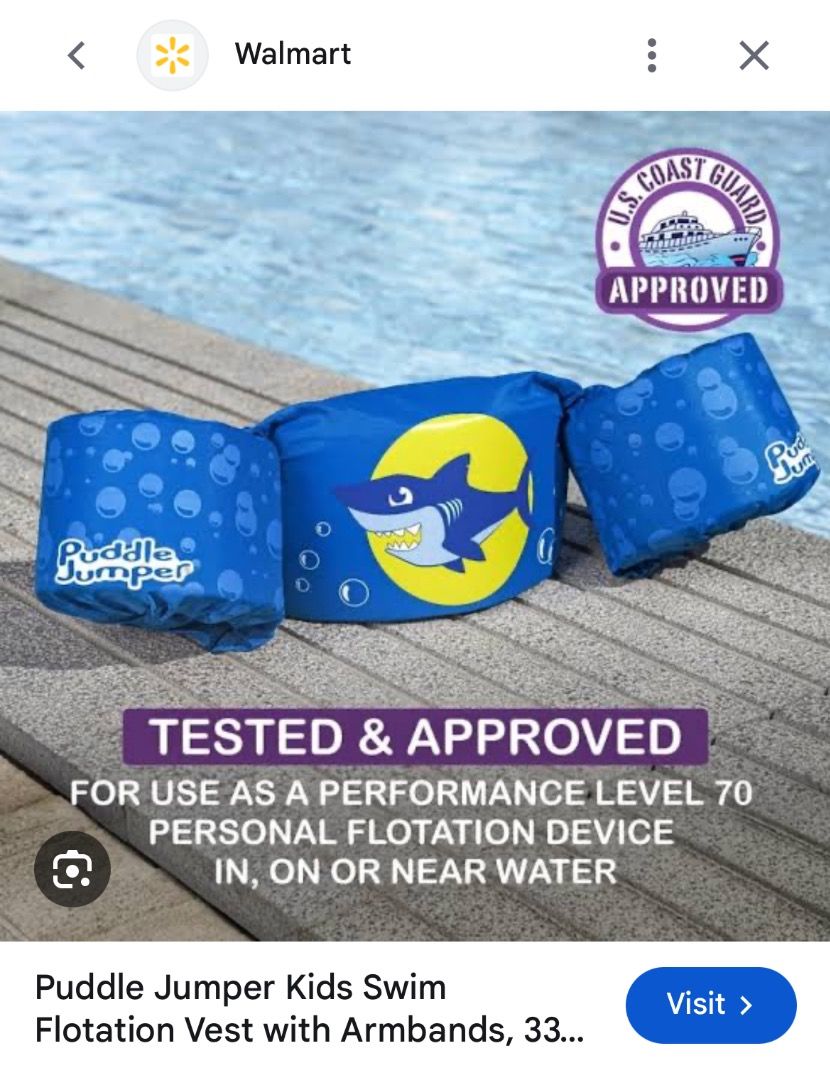 Puddle Jumper Blue Shark Swim Vest (Category: Babies & Kids Fashion) located in Santiago. Submitted by evrythngulove (Listing ID 1461366653, Image 3). Description: .